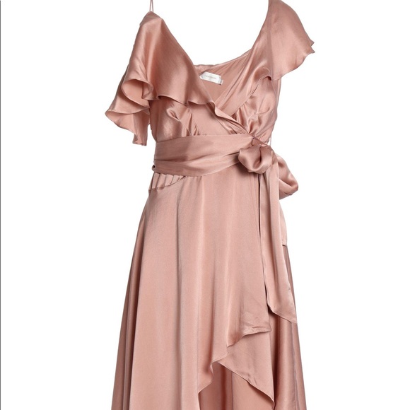 NWT Zimmerman Sueded Asymmetric Wrap Dress purple - Picture 2 of 8